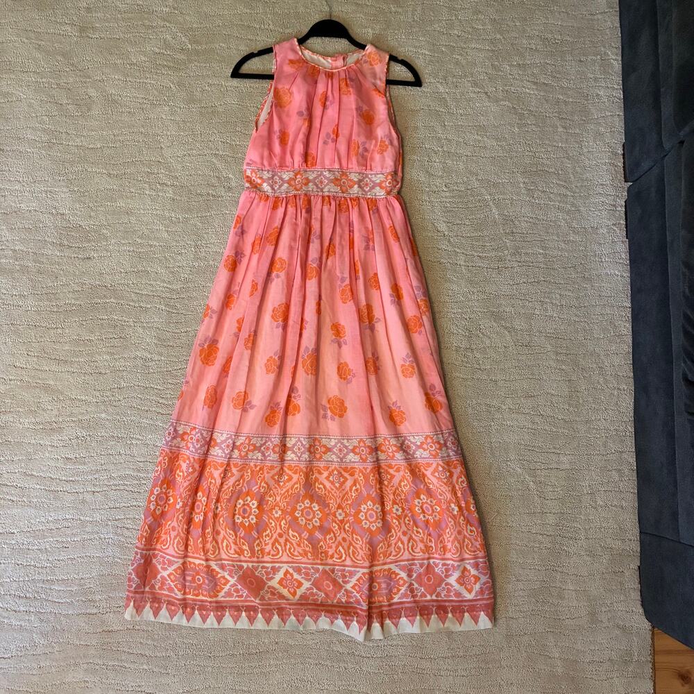 Vintage 70s S Mr. Jac By Martin Marks Empire Waist High Halter Boho Whimsy Dress